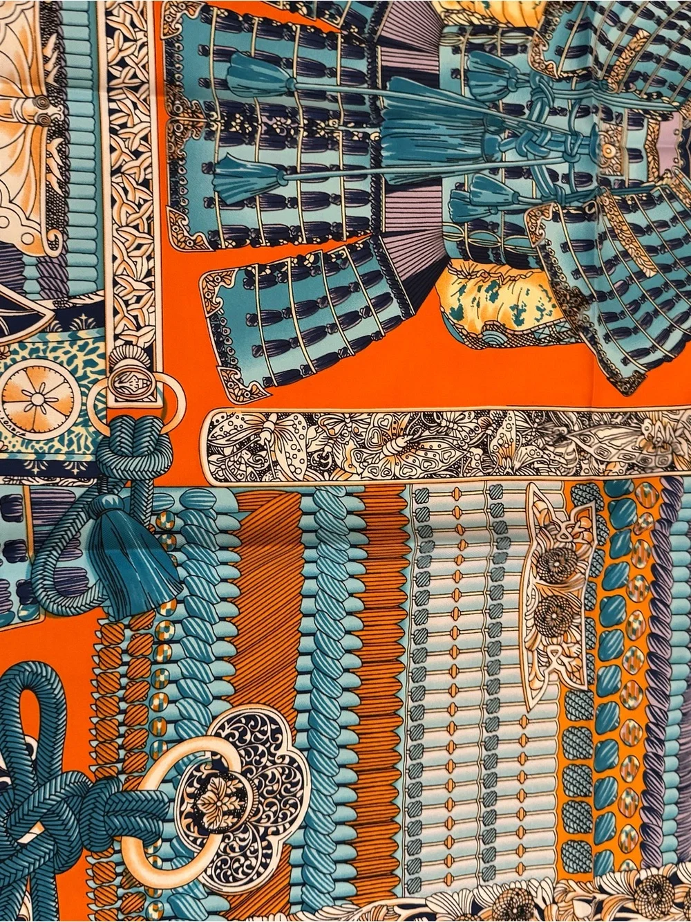 Luxury 90cm Silk Samurai Scarf